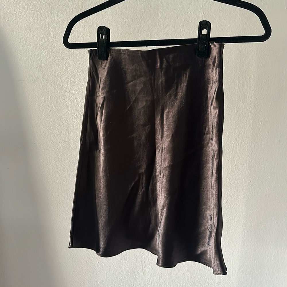 Aritzia Babaton Espresso Sill Mini Skirt Size 2